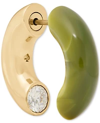kate spade new york Gold-Tone Interlock Tortoise Huggie Earrings