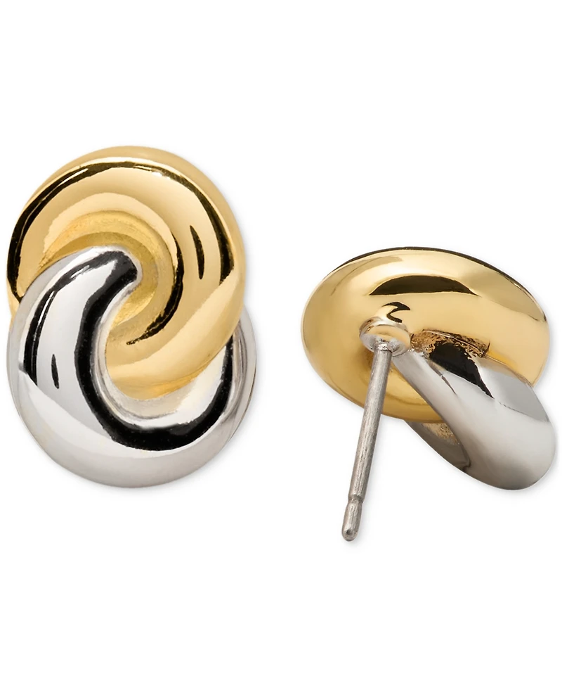 kate spade new york Two-Tone Interlock Stud Earrings