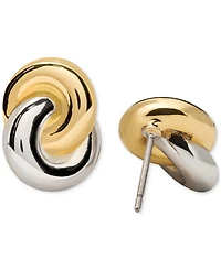 kate spade new york Two-Tone Interlock Stud Earrings