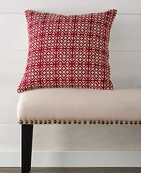 Charter Club Embroidered Tiles Decorative Pillow, 20" x 20", Exclusively at Macy's