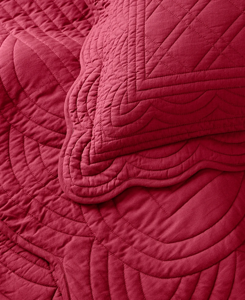 Charter Club Bailey Scallop 3-Pc. Quilt Set, Full/Queen, Exclusively at Macy's