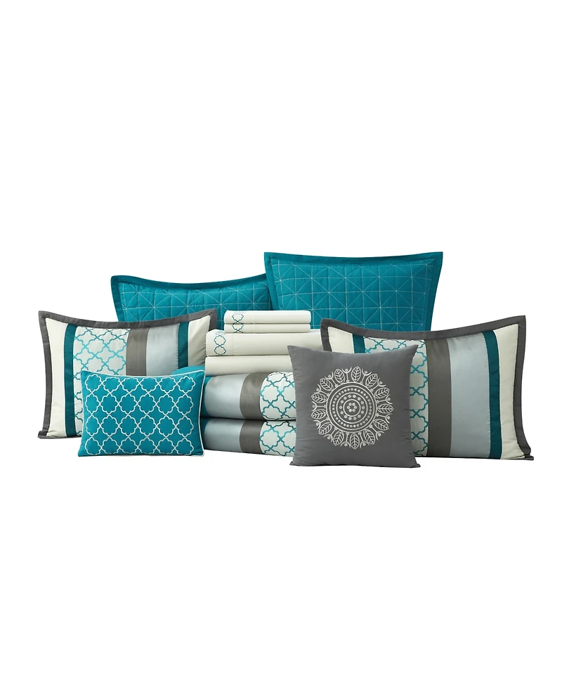 Stratford Park Avalon Geometric 16-Pc. Comforter Set, California King