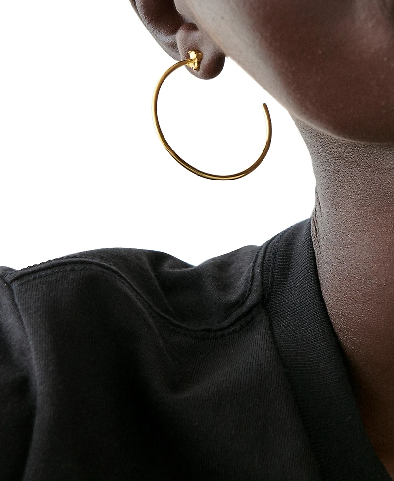 kate Spade new york Flower Medium Hoop Earrings, 1.63"