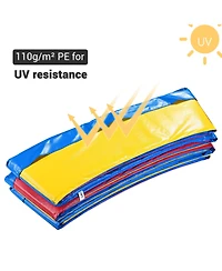 Yescom Trampoline Mat & Pad Replacement Kit with 96V-Ring Fits 14 ft Trampoline Frame