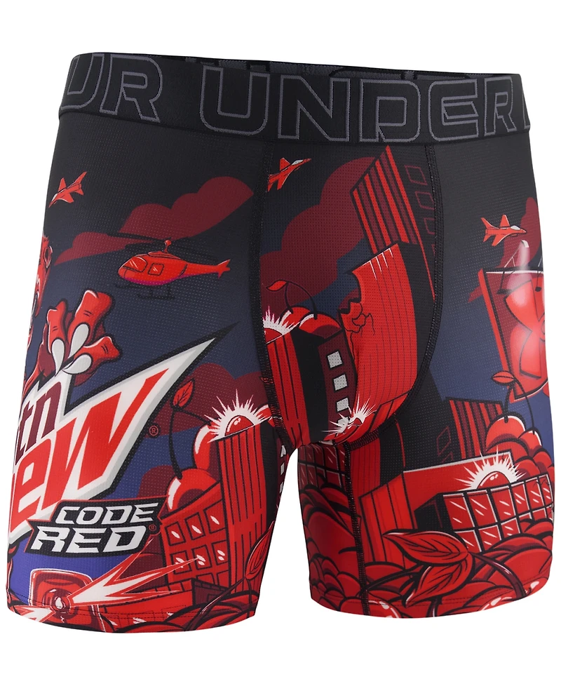 Under Armour Men's Mountain Dew Printed Performance Tech Mesh 6" Boxer Briefs