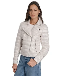 Dkny Jeans Women's Lightweight Zip-Front Puffer Jacket