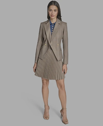 Bcbg Women's Plaid Notched Collar Blazer