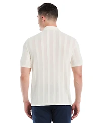 Cubavera Men's Short Sleeve Camp Collar Sweater Button-Front Shirt