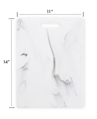 Dexas Poly Marble Cutting Board with Feet, 14" x 11"