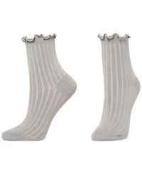 Hue Women's 3-Pk. Sheer Ribbed Anklet Socks U24421MP