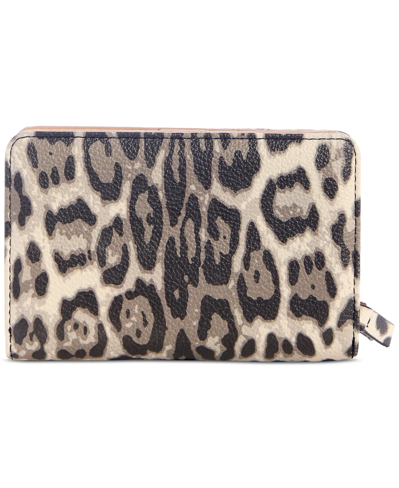 Guess Tinsley Leopard Print French Wallet