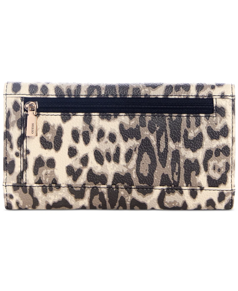 Guess Tinsley Leopard Print Slim Clutch