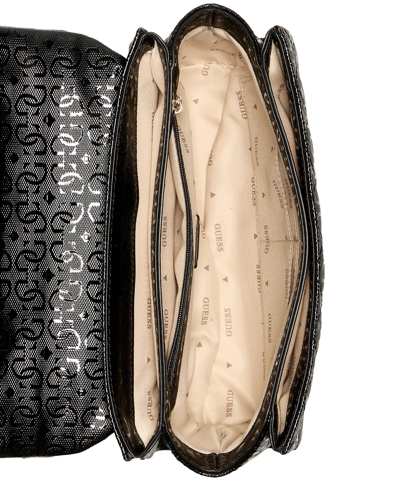 Guess Idra Small Top Handle Quilted Flap Crossbody Bag