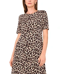 Vince Camuto Women's Printed Elbow-Sleeve Maxi Dress