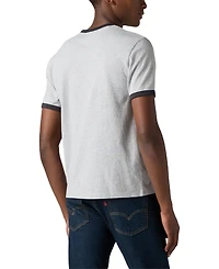 Levi's Men's Classic Fit Short Sleeve Retro Embroidered Ringer Crewneck T-Shirt