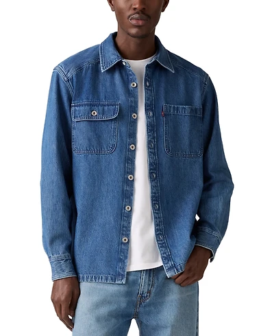 Levi's Men's Relaxed Fit Long Sleeve Button-Front Overshirt