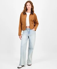 Madden Girl Juniors' Canvas Long-Sleeve Barn Jacket