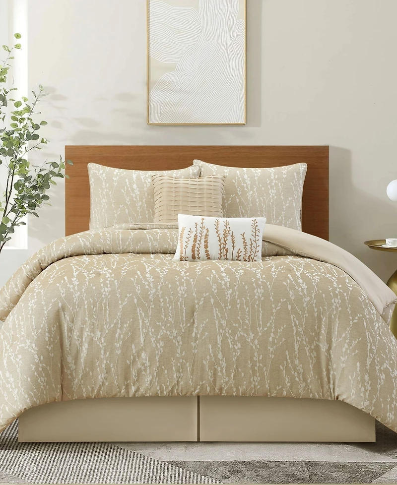 Stratford Park Priya Floral 6-Pc. Comforter Set, California King