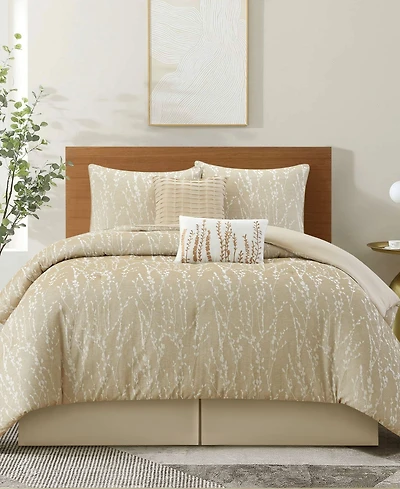 Stratford Park Priya Floral 6-Pc. Comforter Set, California King