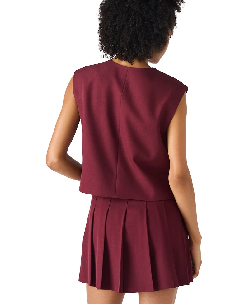 Steve Madden Women's Alessa Sleeveless Crew Neck Top