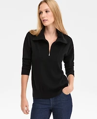 Charter Club 100% Cashmere Women's Quarter-Zip Sweater, Created for Macy's