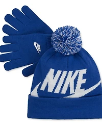 Nike Big Boys 2-Piece Swoosh Beanie and Gloves Set