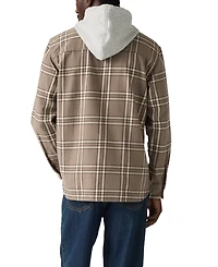 Levi's Men's Relaxed Fit Hooded Long Sleeve Button-Front Overshirt