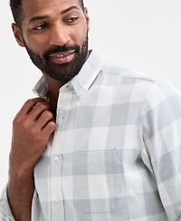 Club Room Men's Fabula Long-Sleeve Cotton Plaid Flannel Shirt, Macy's Exclusive