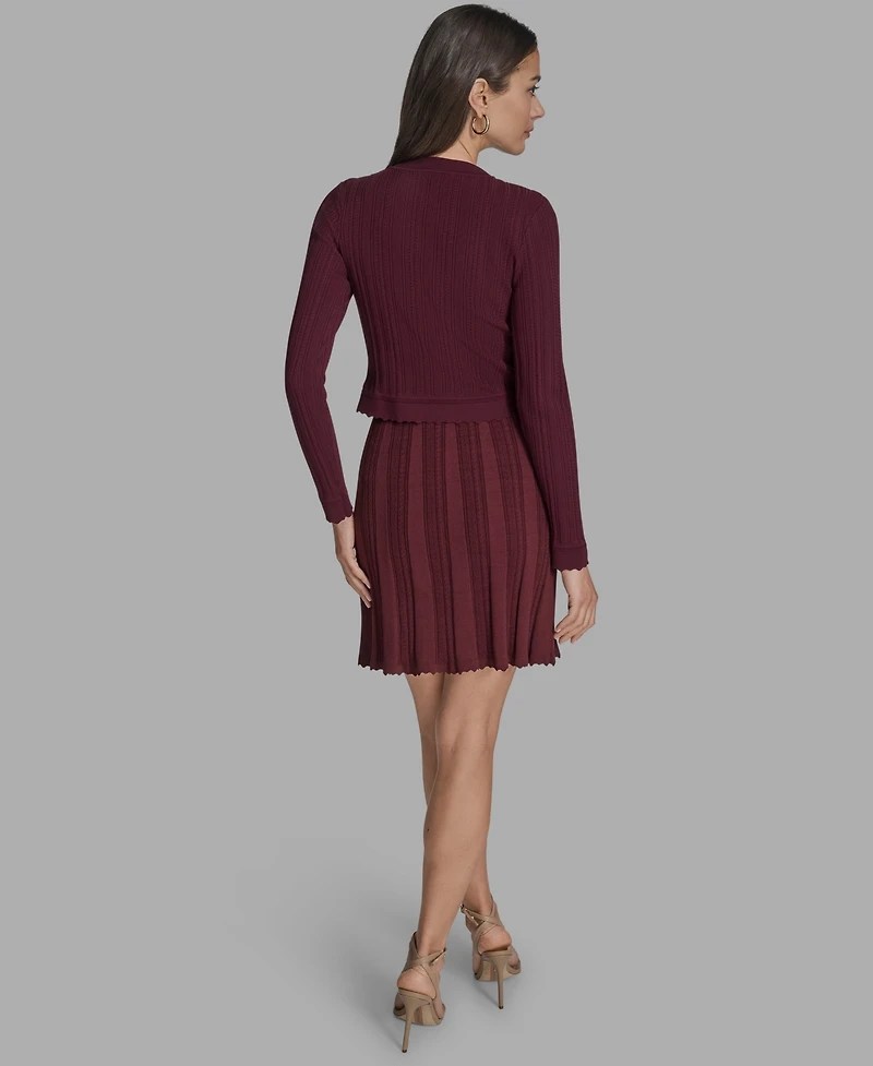 Bcbg Women's Textured-Knit Cropped Cardigan