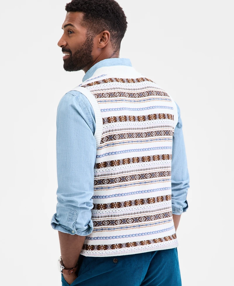 Club Room Men's Drake Fair Isle Sweater Vest, Macy's Exclusive