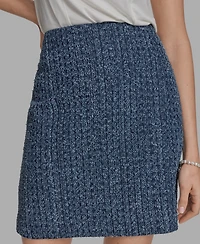 Bcbg Women's Cotton Tweed Mini Pencil Skirt