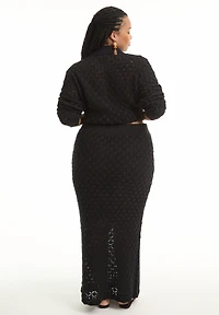 June + Vie Women's Crochet Column Skirt