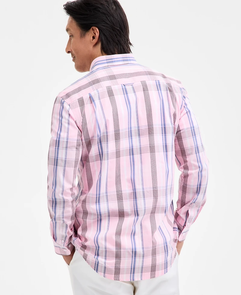 Club Room Men's Dublin Plaid Button-Down Poplin Shirt, Macy's Exclusive