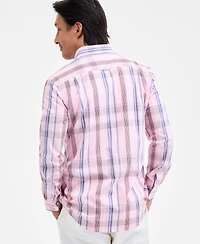 Club Room Men's Dublin Plaid Button-Down Poplin Shirt, Macy's Exclusive
