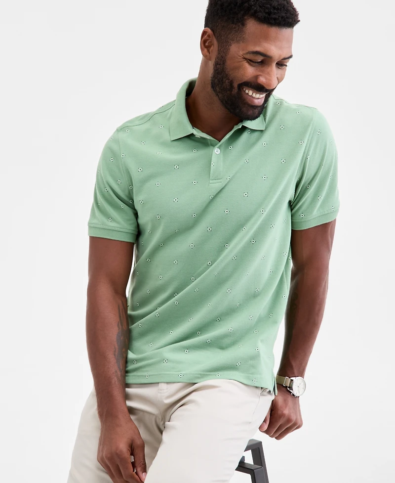 Club Room Men's Foulard-Print Pique Short-Sleeve Polo, Macy's Exclusive
