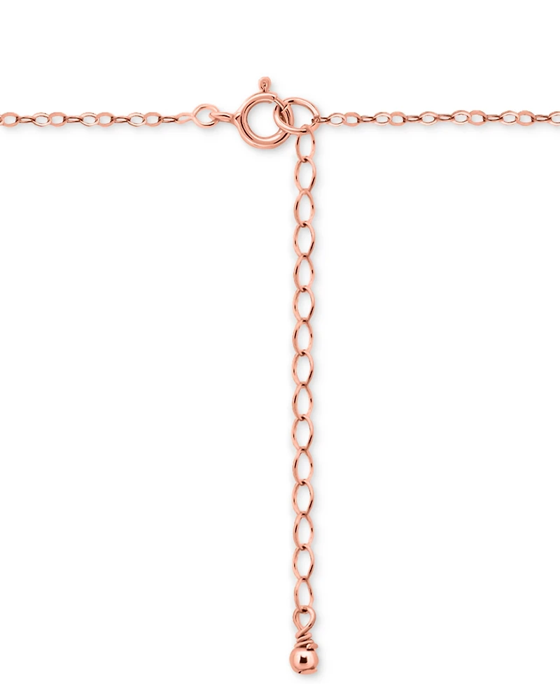 Giani Bernini Cubic Zirconia Half Heart Pendant Necklace Sterling Silver, 16" + 2" extender, Macy's Exclusive