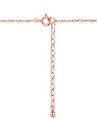 Giani Bernini Cubic Zirconia Half Heart Pendant Necklace Sterling Silver, 16" + 2" extender, Macy's Exclusive