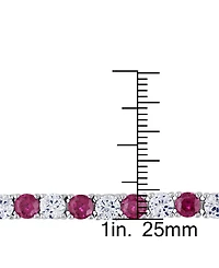 Lab Created Gemstone Flex Bracelet in Sterling Silver