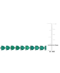 Lab Created Emerald Flex Bracelet (9-3/8 ct. t.w.) in Sterling Silver