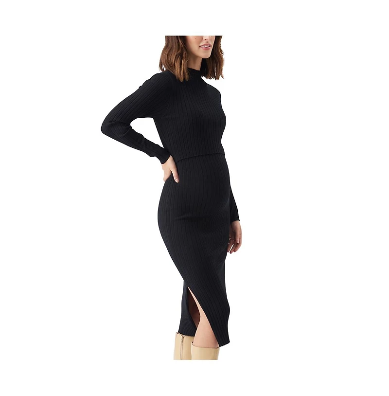 Ripe Maternity Nella Rib Nursing Knit Dress
