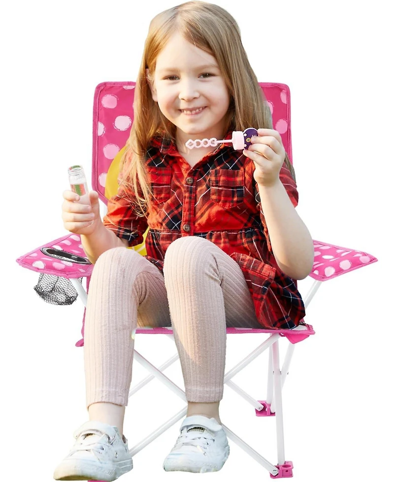 Cesicia Figural Pineapple Folding Kids Indoor Outdoor Beach Camp Chair with Portable Carry Case, Ages 6+