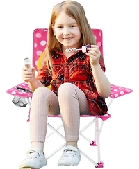 Cesicia Figural Pineapple Folding Kids Indoor Outdoor Beach Camp Chair with Portable Carry Case, Ages 6+