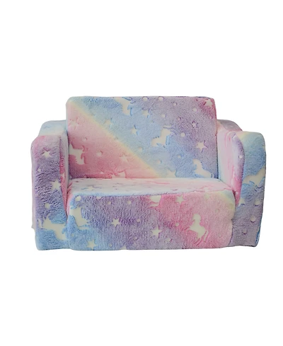 Cesicia Perfect Sleeper Extra Convertible Sofa to Lounger, Comfy 2-in-1 Flip Open Couch Sleeper for Kids Pink Small Sofa