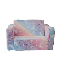 Cesicia Perfect Sleeper Extra Convertible Sofa to Lounger, Comfy 2-in-1 Flip Open Couch Sleeper for Kids Pink Small Sofa