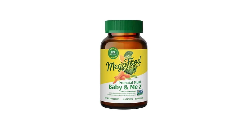 MegaFood Baby And Me 2 Prenatal Multi, 120 Tabs