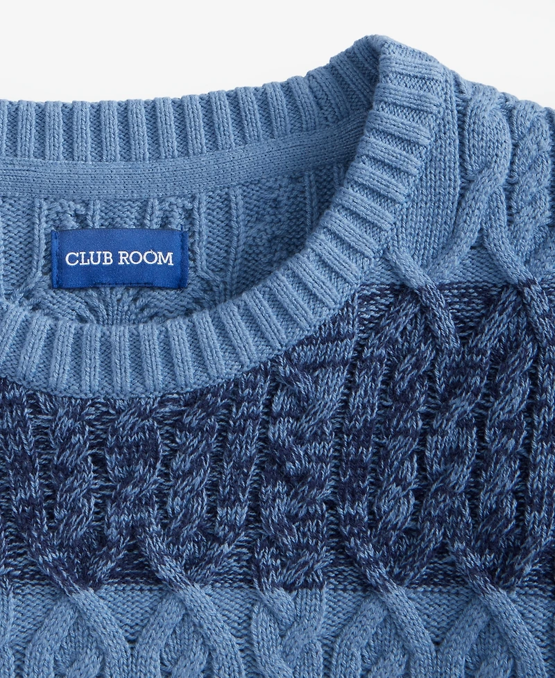 Club Room Men's Marled Cable-Knit Crewneck Sweater, Macy's Exclusive