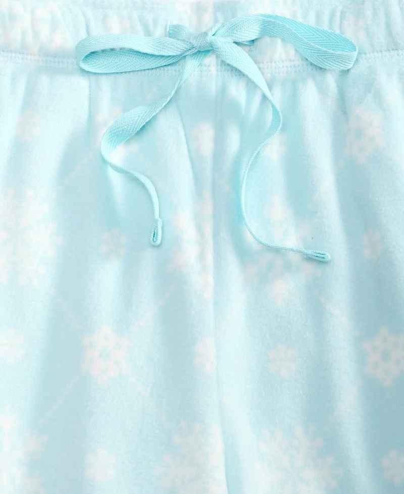 Charter Club Women's Printed Fleece Pajama Pants, Created for Macy's