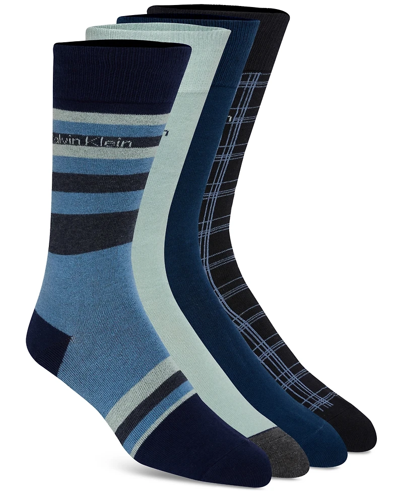 Calvin Klein Men's 4-Pack Combed Crew Socks