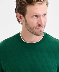 Club Room Men's Quilted Crewneck Sweatshirt, Macy's Exclusive