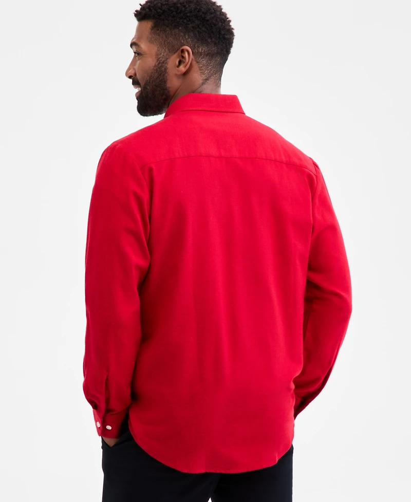 Club Room Men's Regular-Fit Plaid Flannel Shirt, Created for Macy's